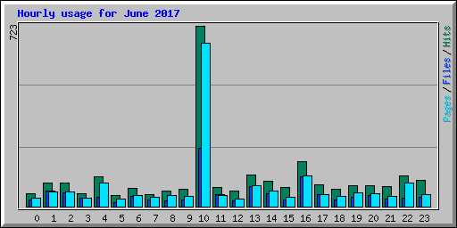 Hourly usage for June 2017